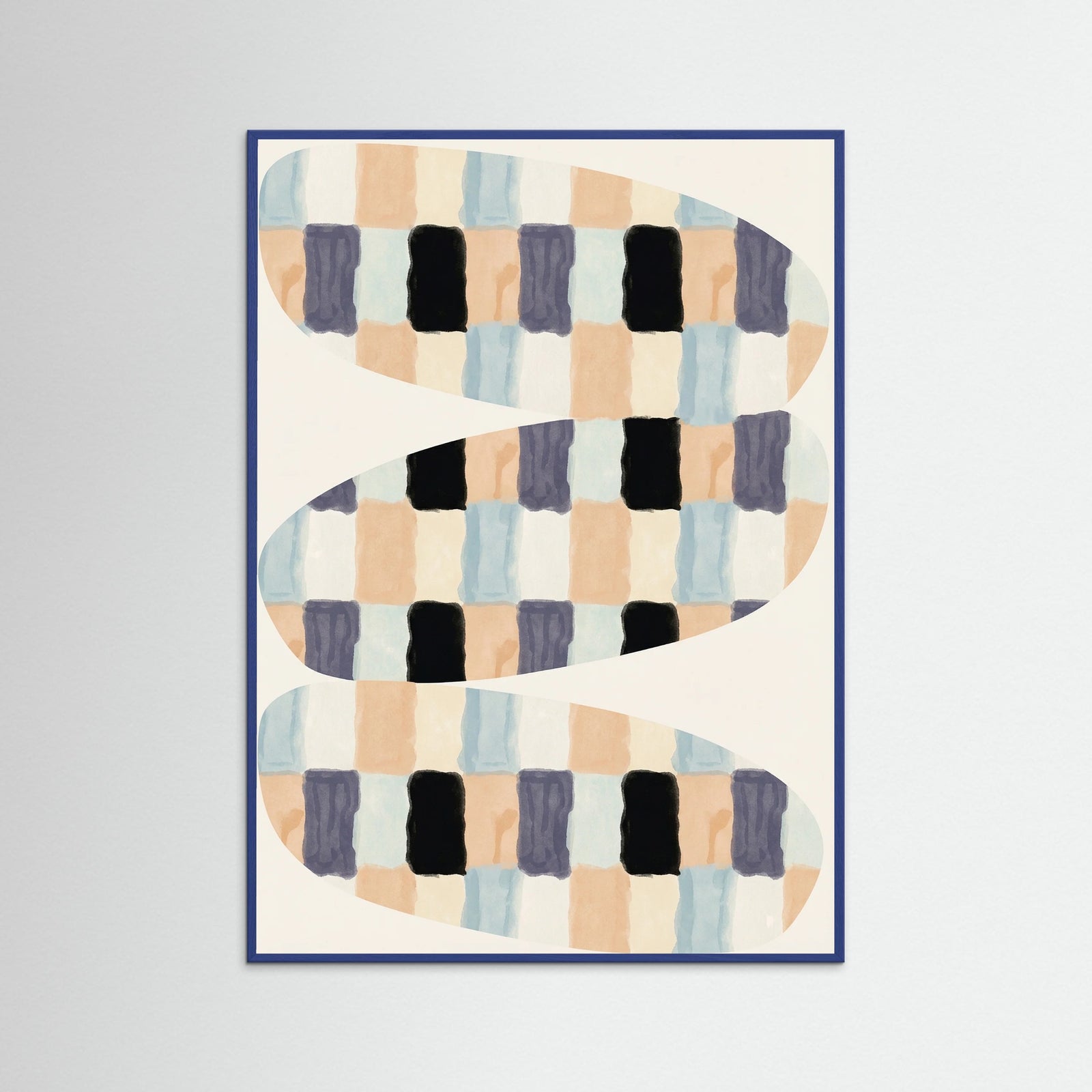 Blue Wood Woven Flow