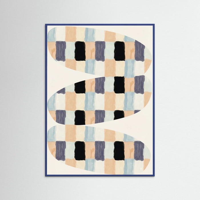 Blue Wood Woven Flow