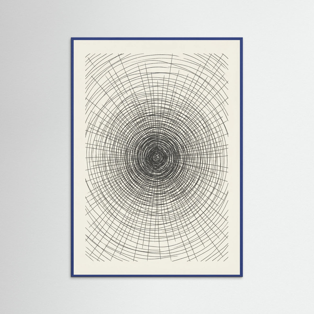 Blue Wood Woven Grid Study
