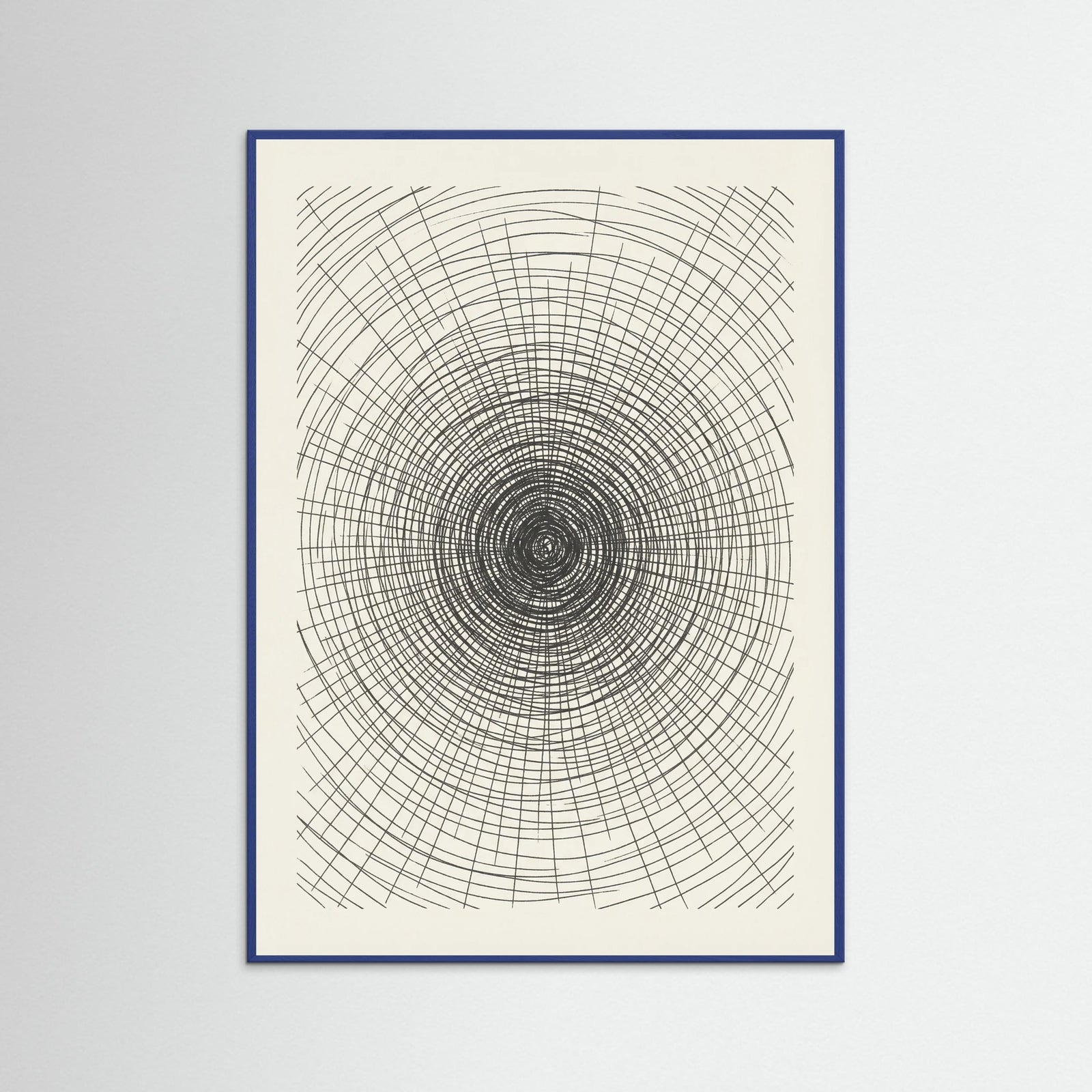 Blue Wood Woven Grid Study