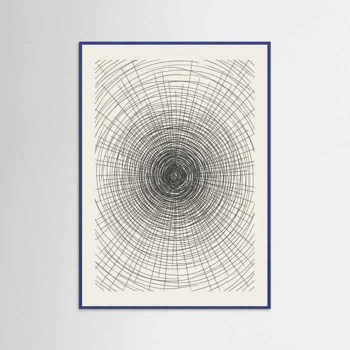 Blue Wood Woven Grid Study