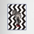 Zebra Heels Zigzag Poster – plakat og kunsttryk