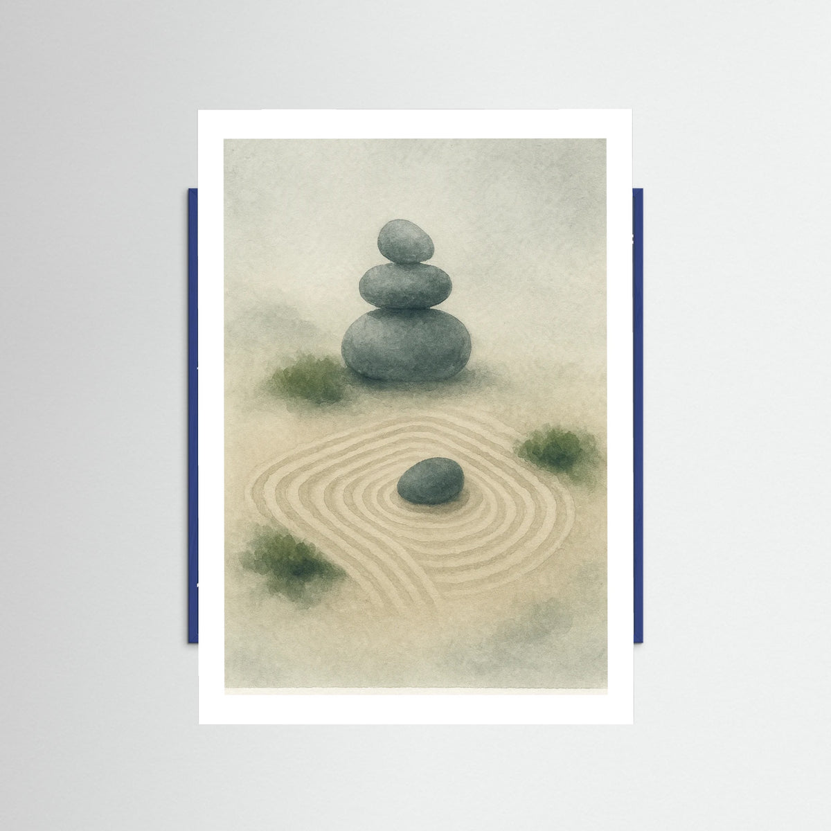 Blue Wood Zen Garden