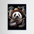 Blue Wood panda crossgun Poster