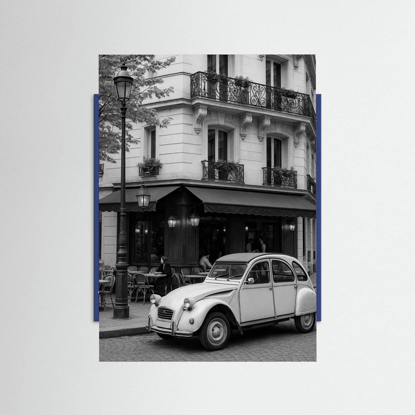 Blue Wood photo Parisian Cafe Scene