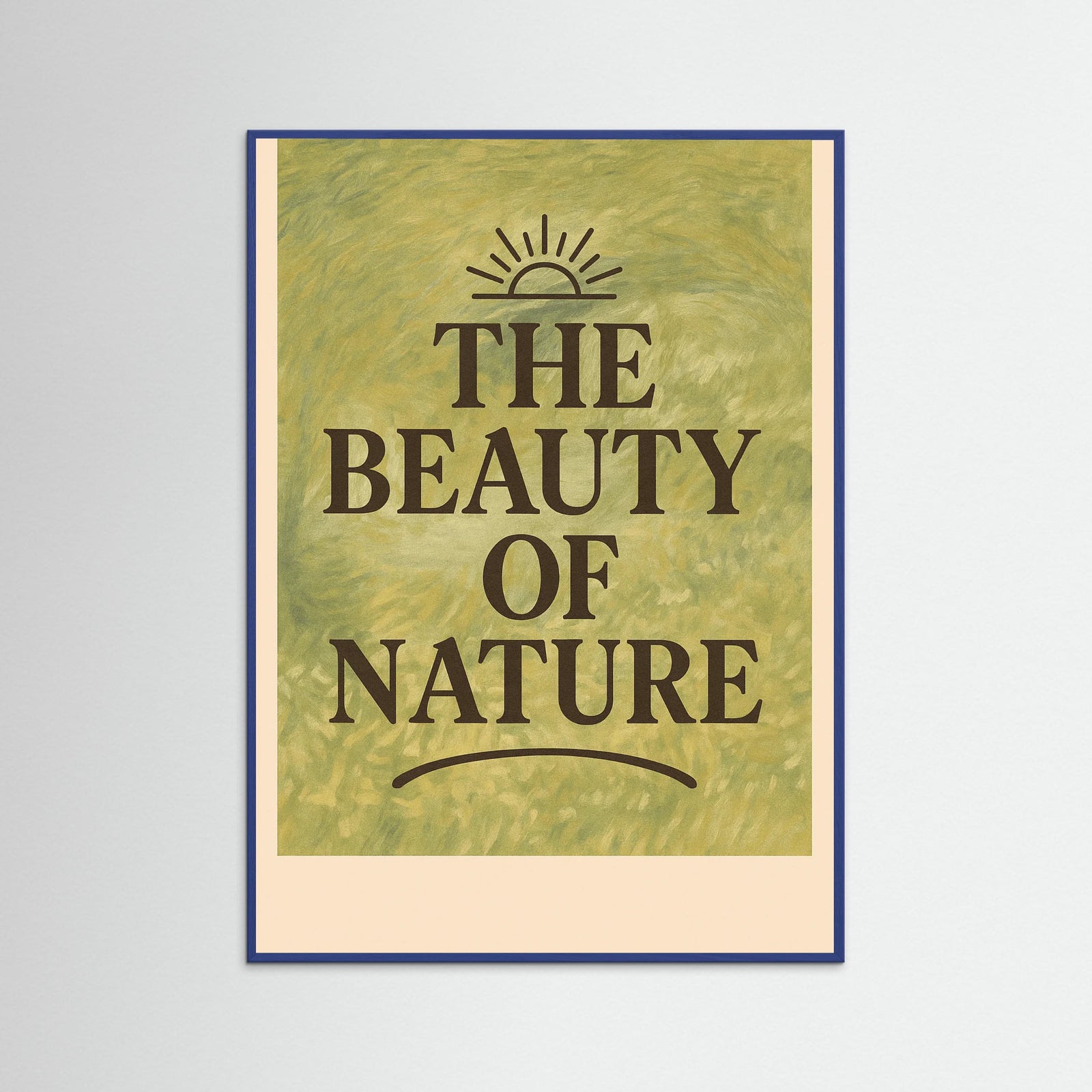 Blue Wood text Riverbank Springtime