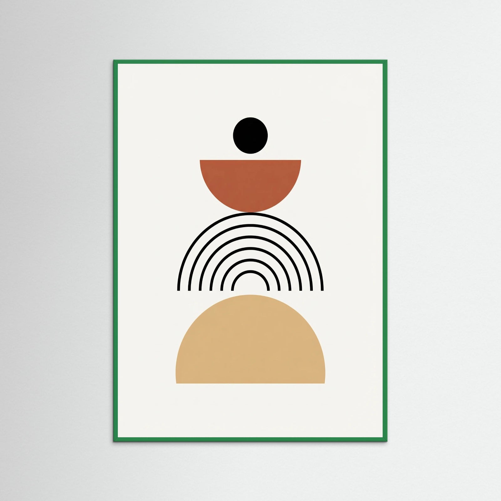 Green Wood Abstract Arches