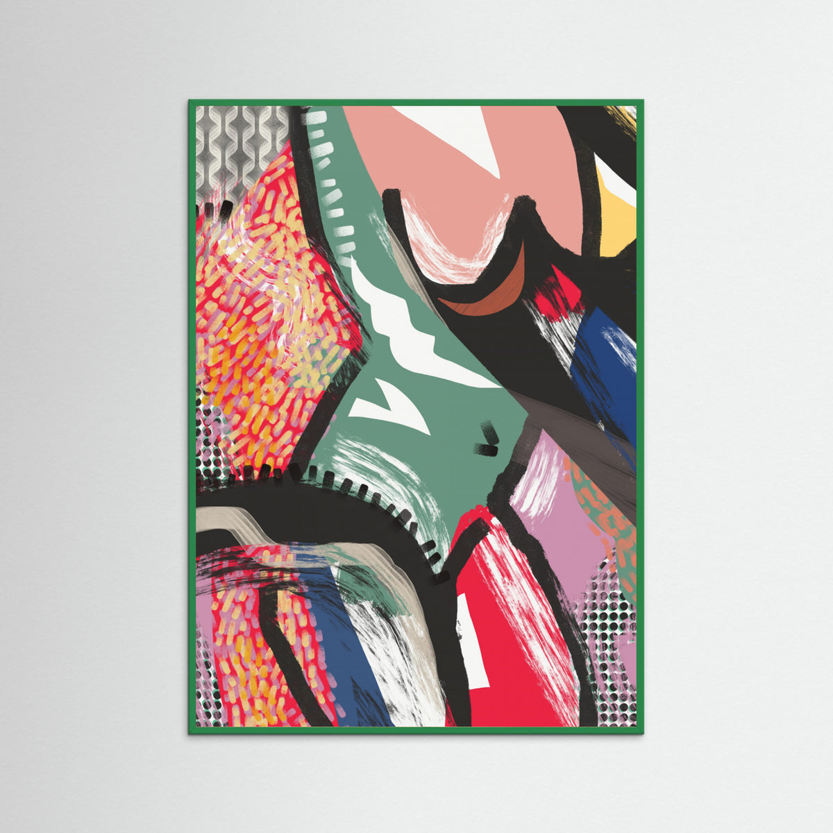 Green Wood Abstract Ballerina Poster