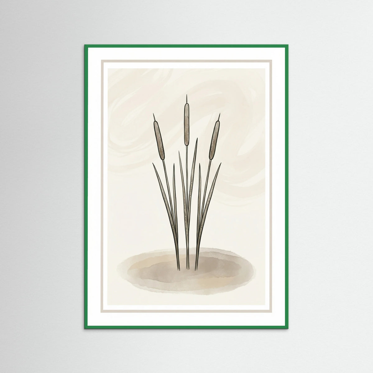 Green Wood Abstract Baobab