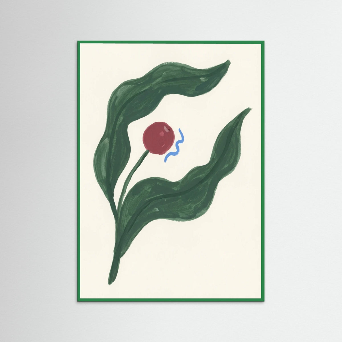 Green Wood Abstract Bloom