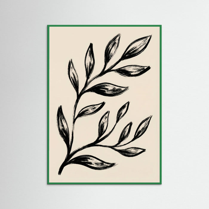 Green Wood Abstract Blooms