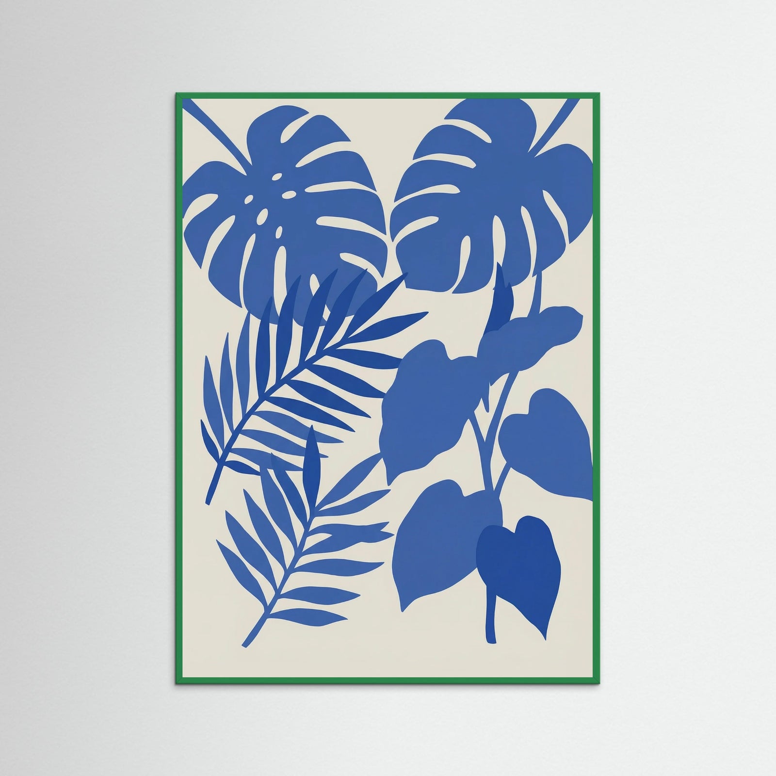 Green Wood Abstract Blue Figure