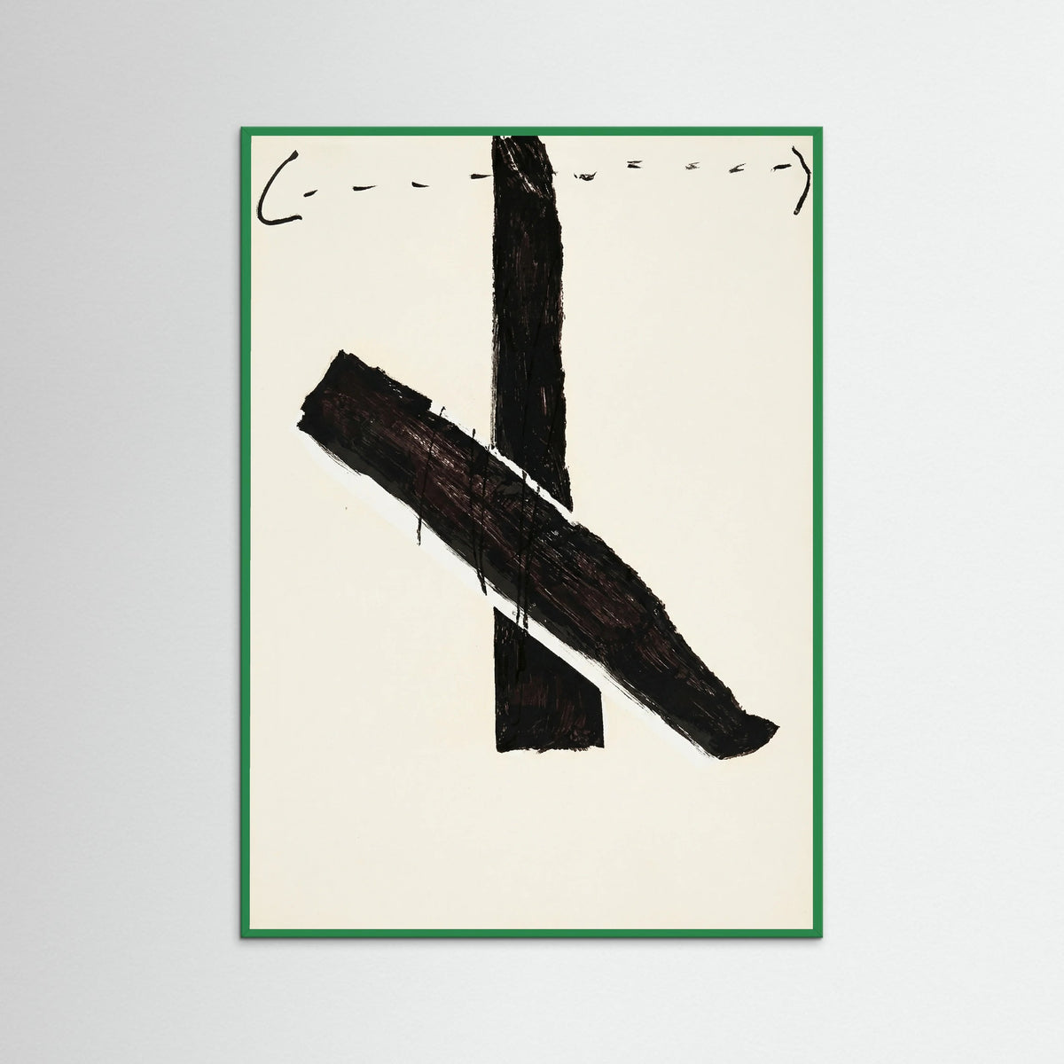 Green Wood Abstract Brush Mark