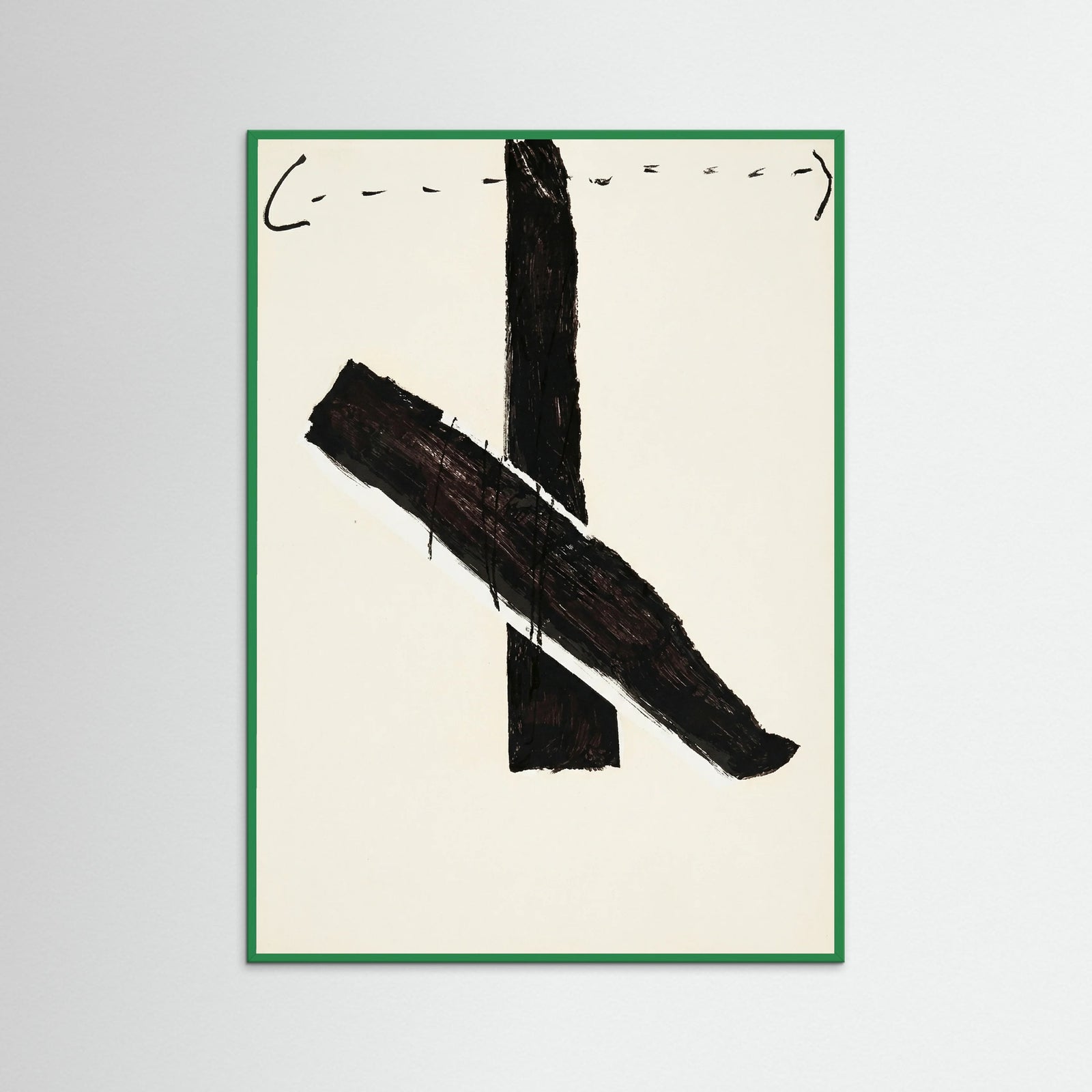 Green Wood Abstract Brush Mark