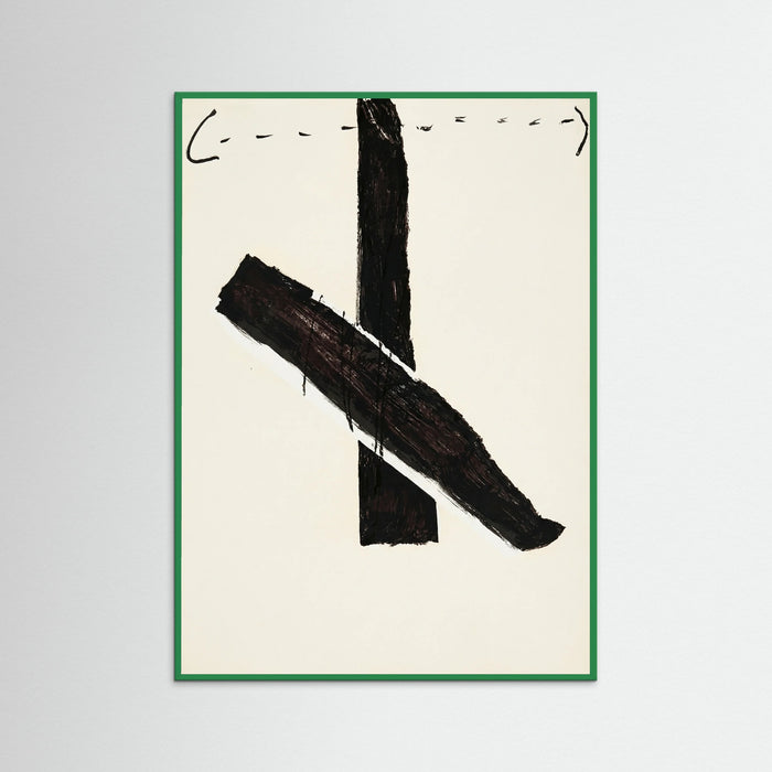Green Wood Abstract Brush Mark