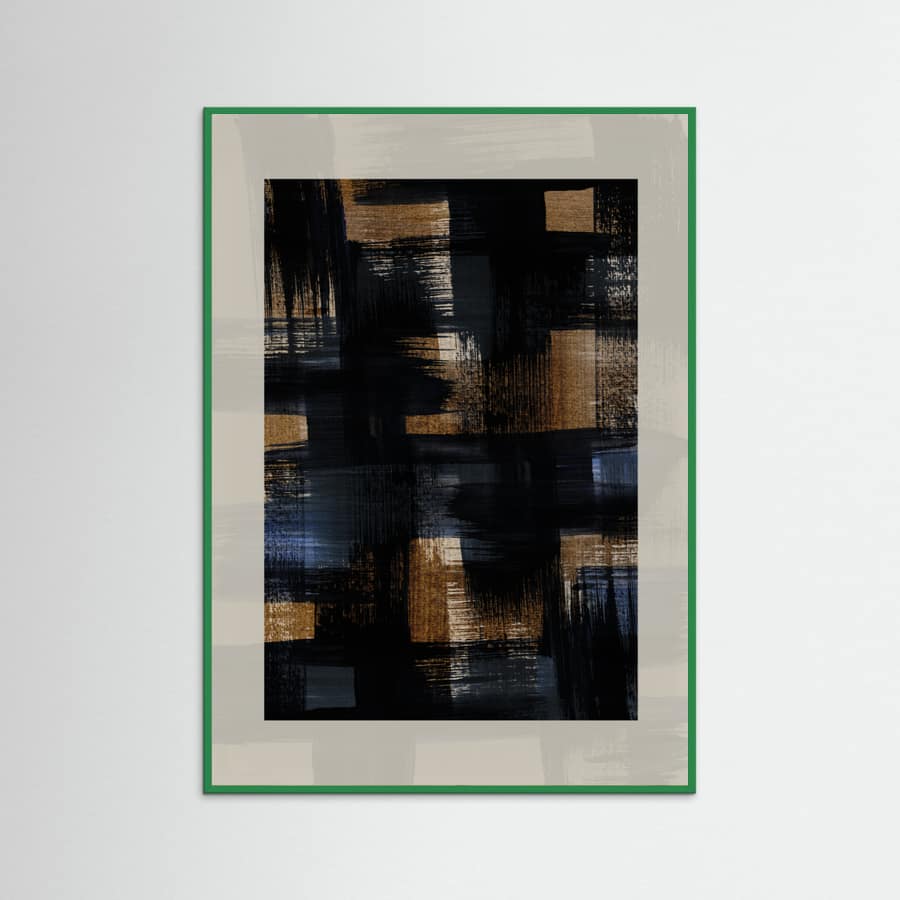 Abstract Brush Strokes 128X Poster – Poster und Kunstdruck