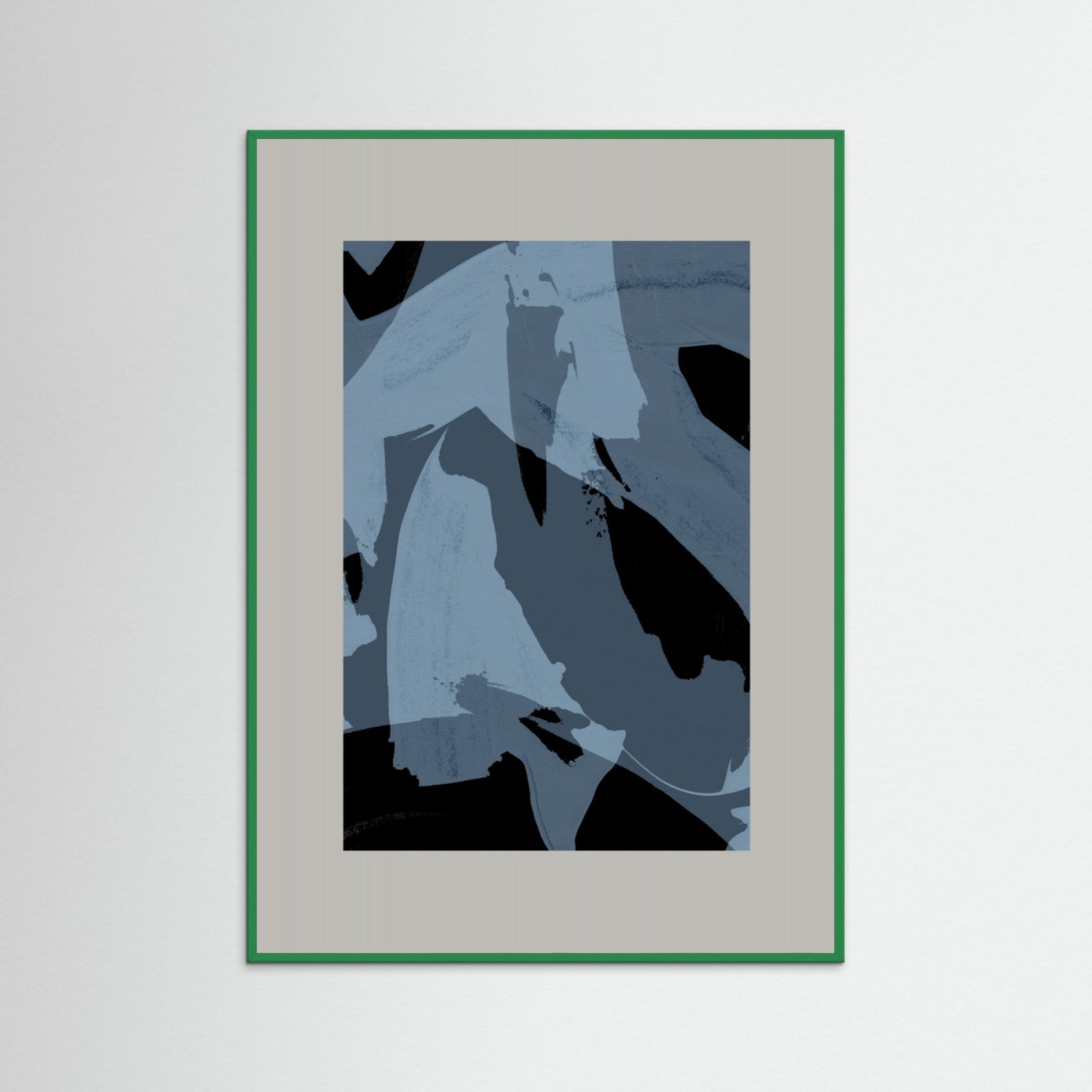 Green Wood Abstract Brush Strokes 60Y Poster