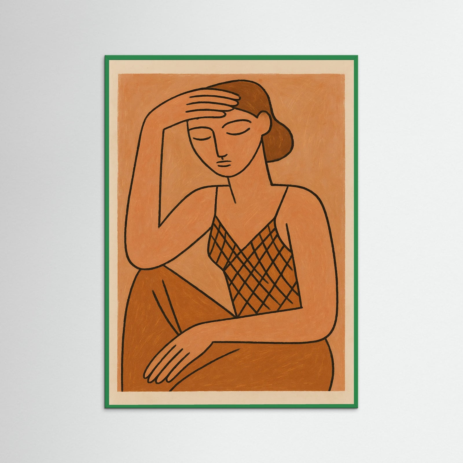 Green Wood Abstract Contemplation 1