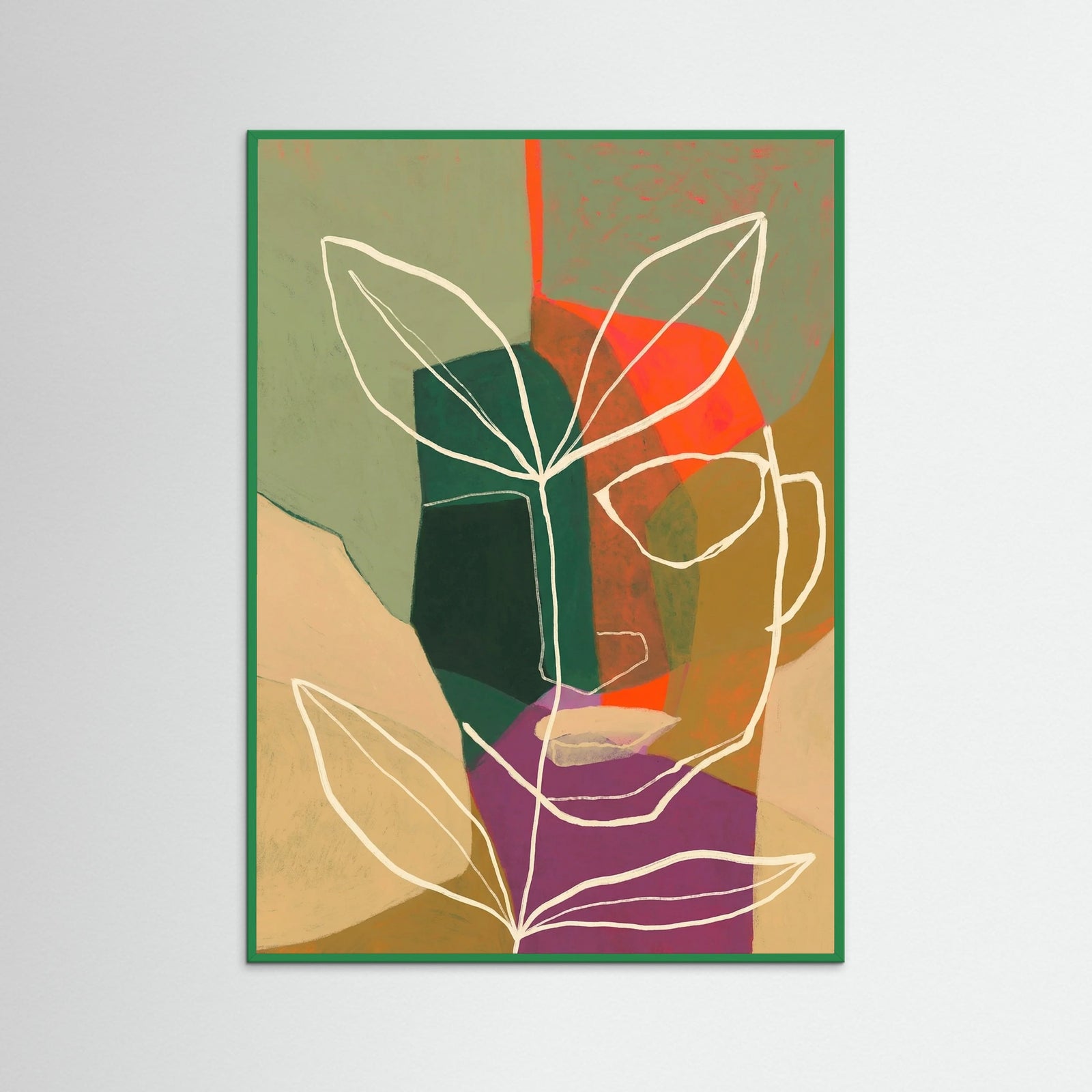 Green Wood Abstract Contemplation