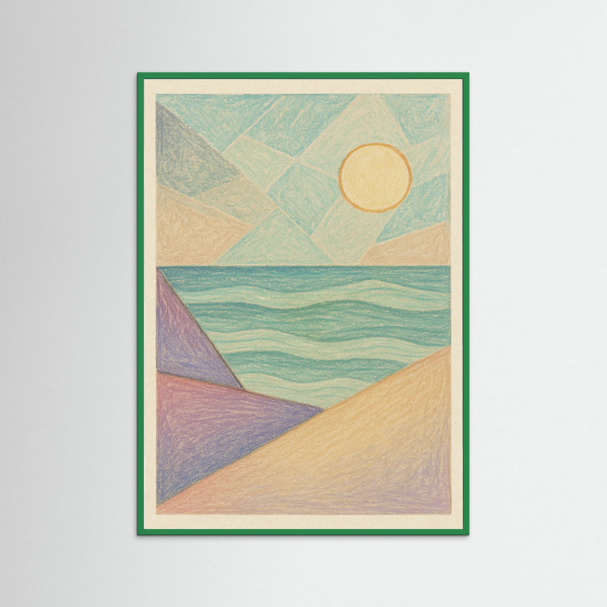 Green Wood Abstract Contours