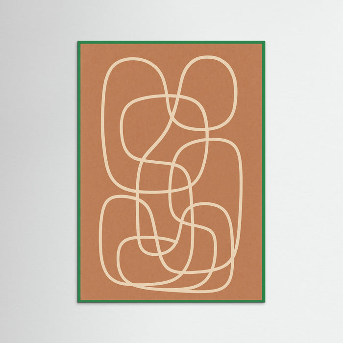 Green Wood Abstract Contours