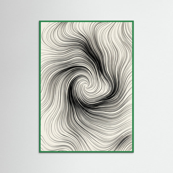 Green Wood Abstract Currents