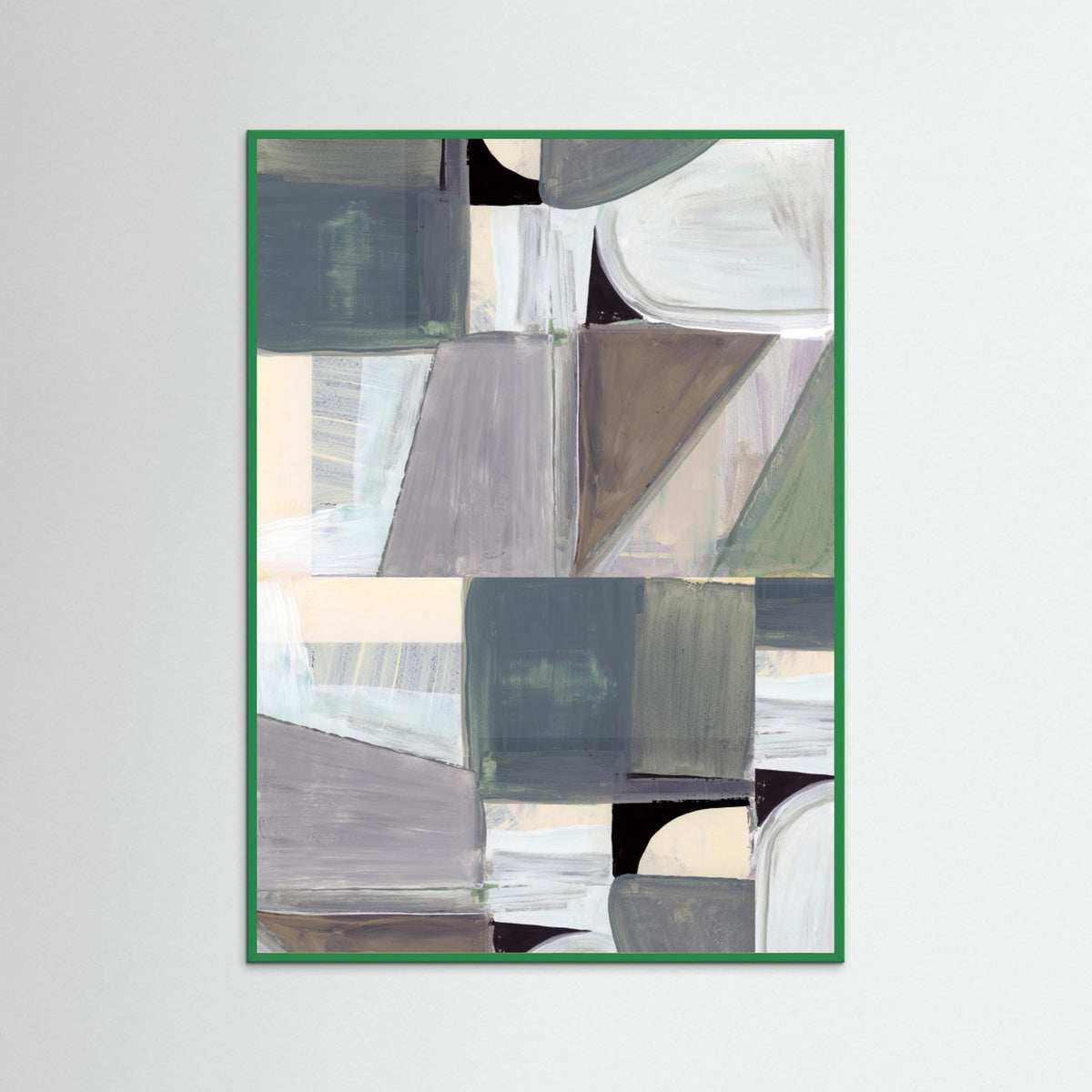 Green Wood Abstract Desaturate No1 Poster