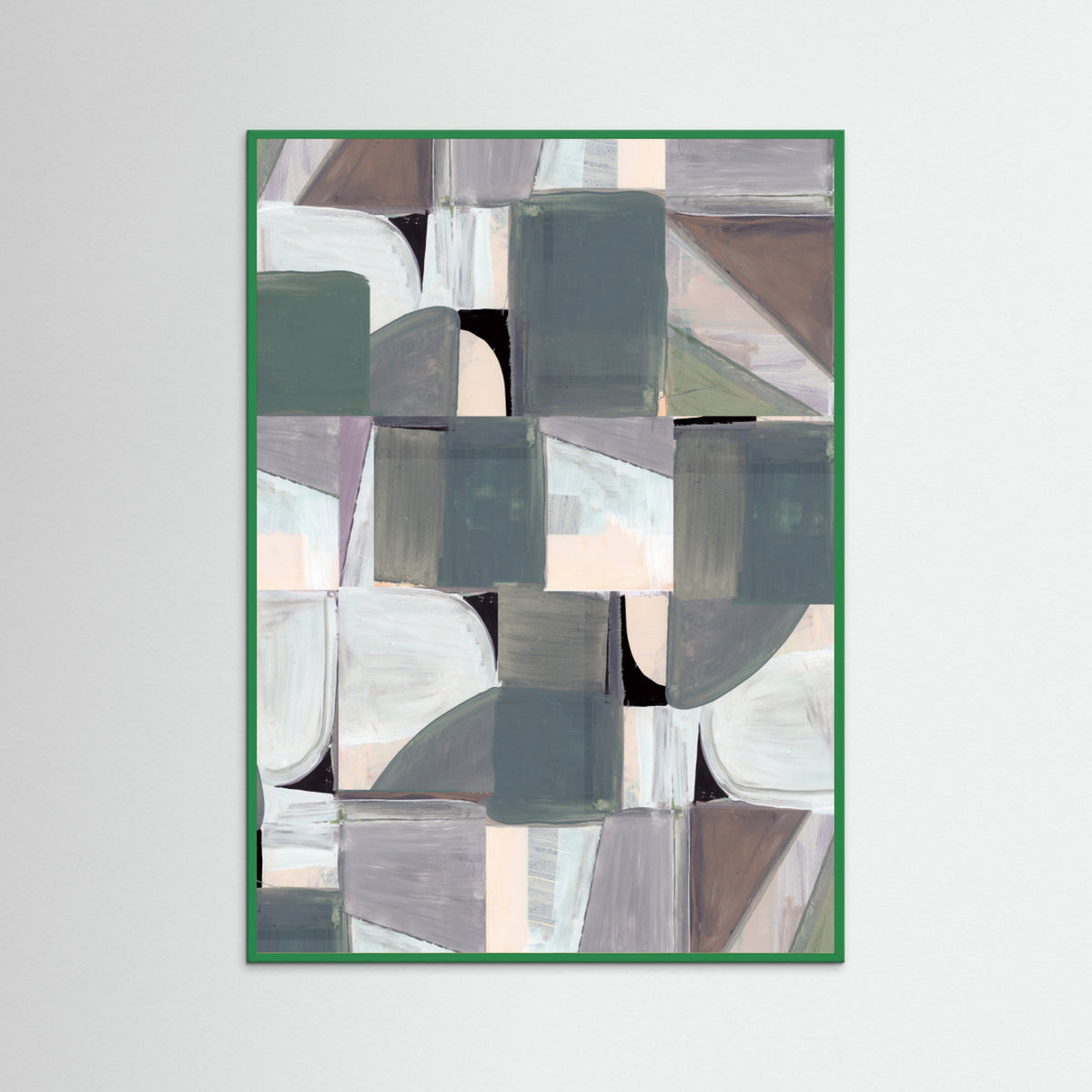 Green Wood Abstract Desaturate No3 Poster