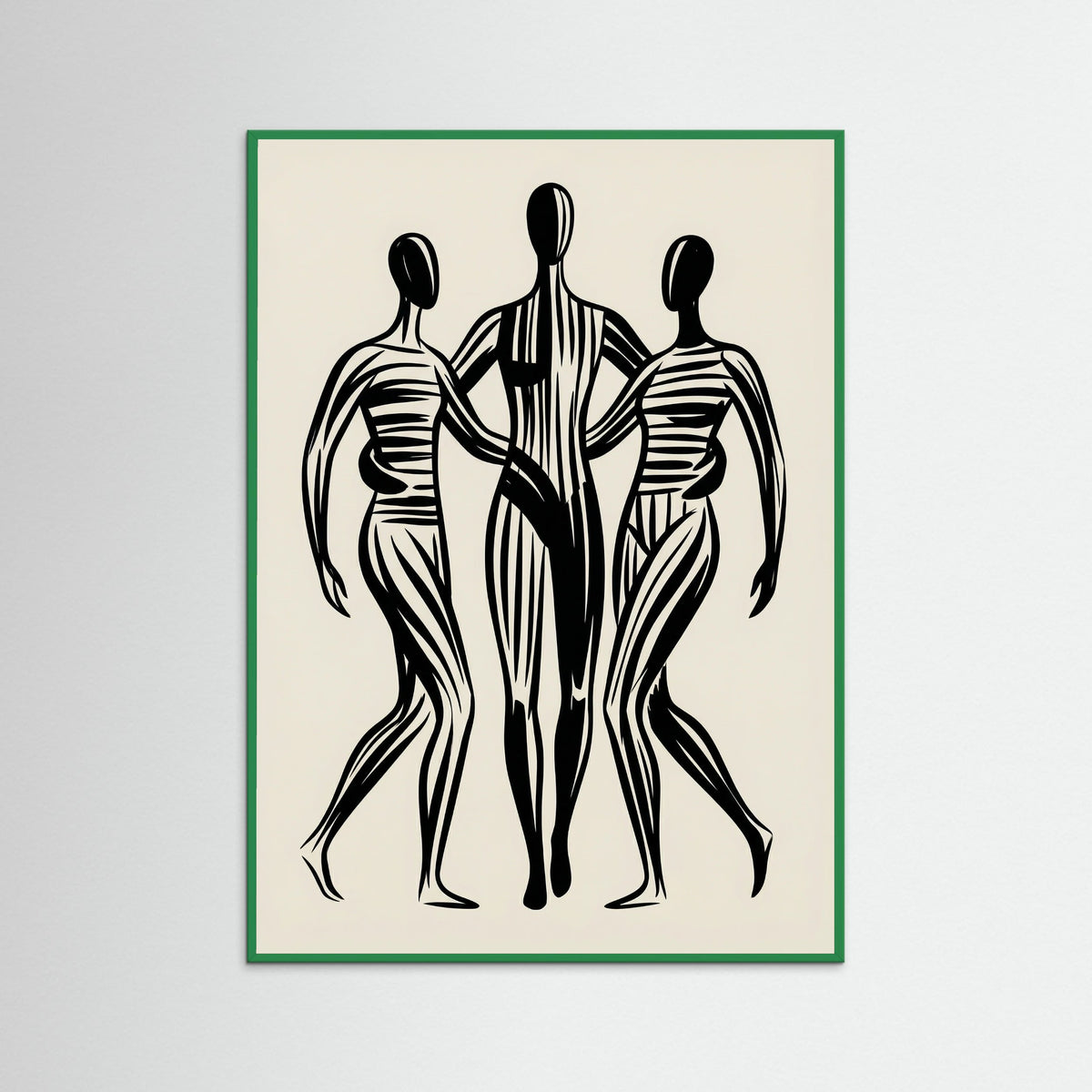 Green Wood Abstract Embrace