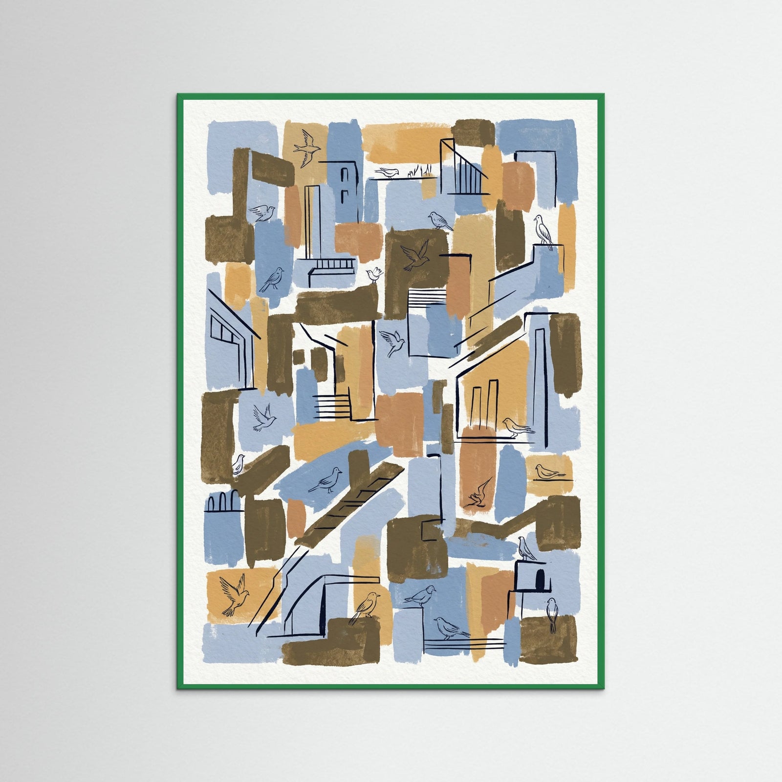 Green Wood Abstract Encounters