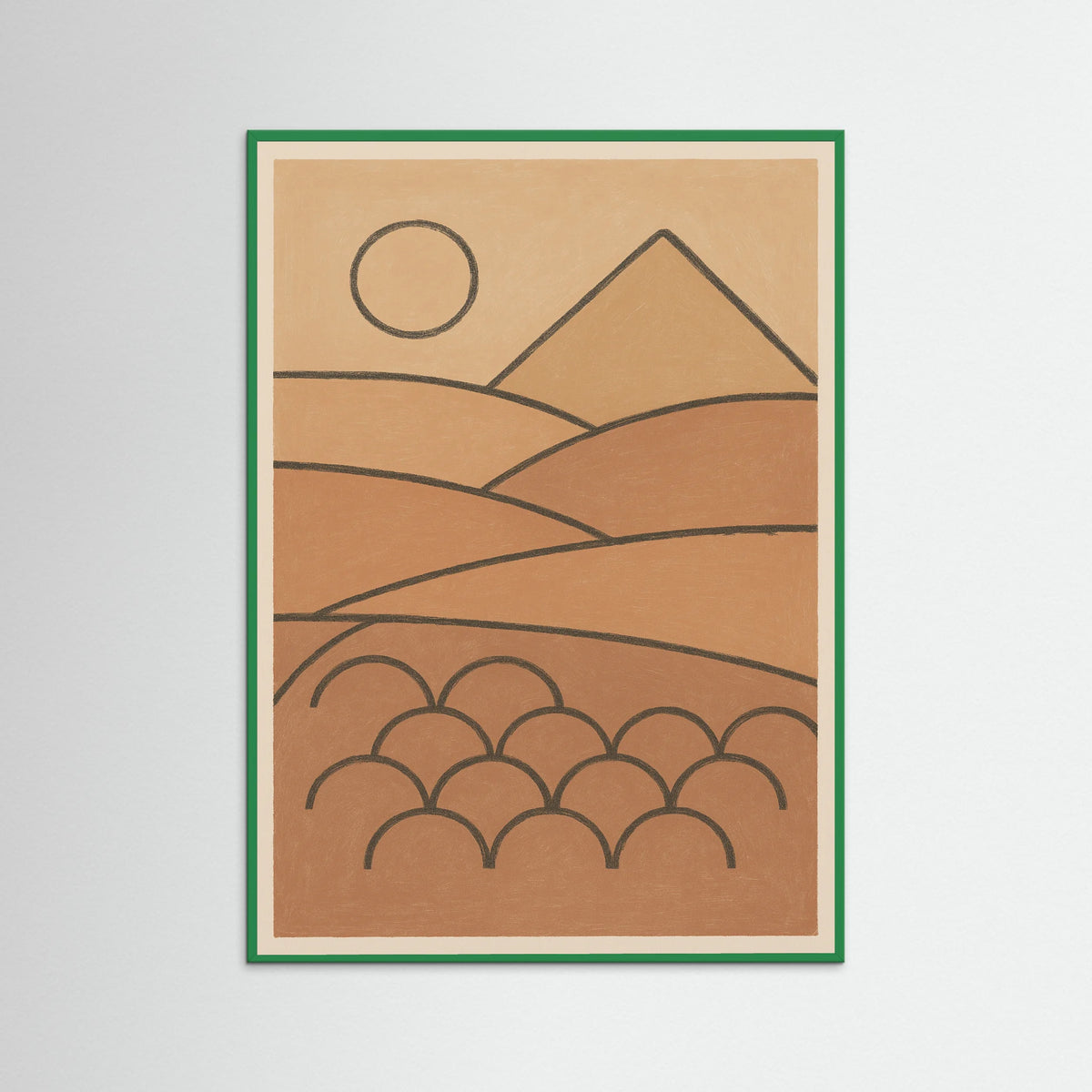 Green Wood Abstract Figure