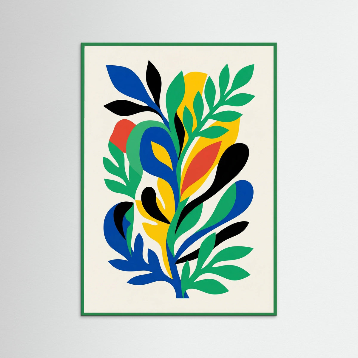 Green Wood Abstract Flora