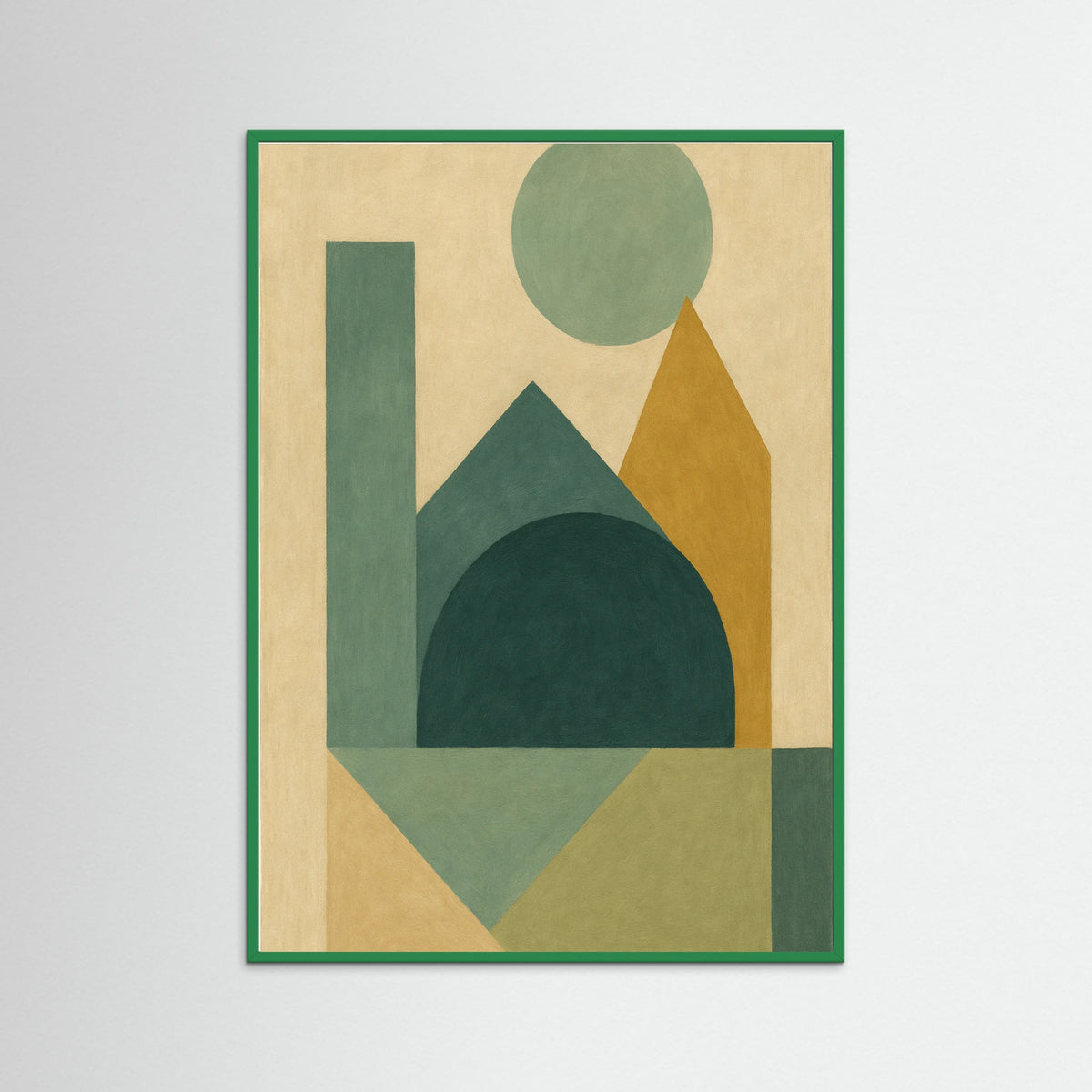 Green Wood Abstract Forms