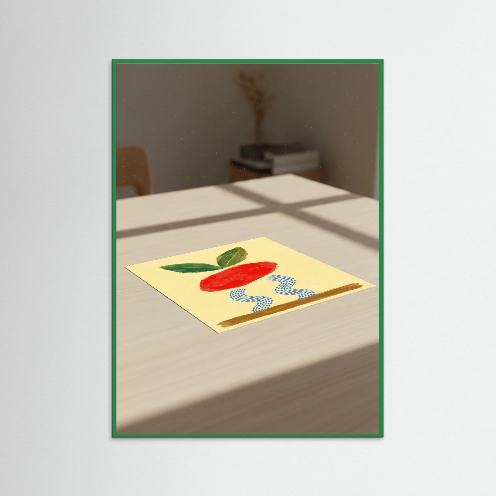 Green Wood Abstract Fruity Swirl