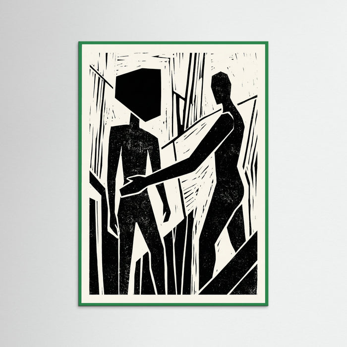 Green Wood Abstract Gaze