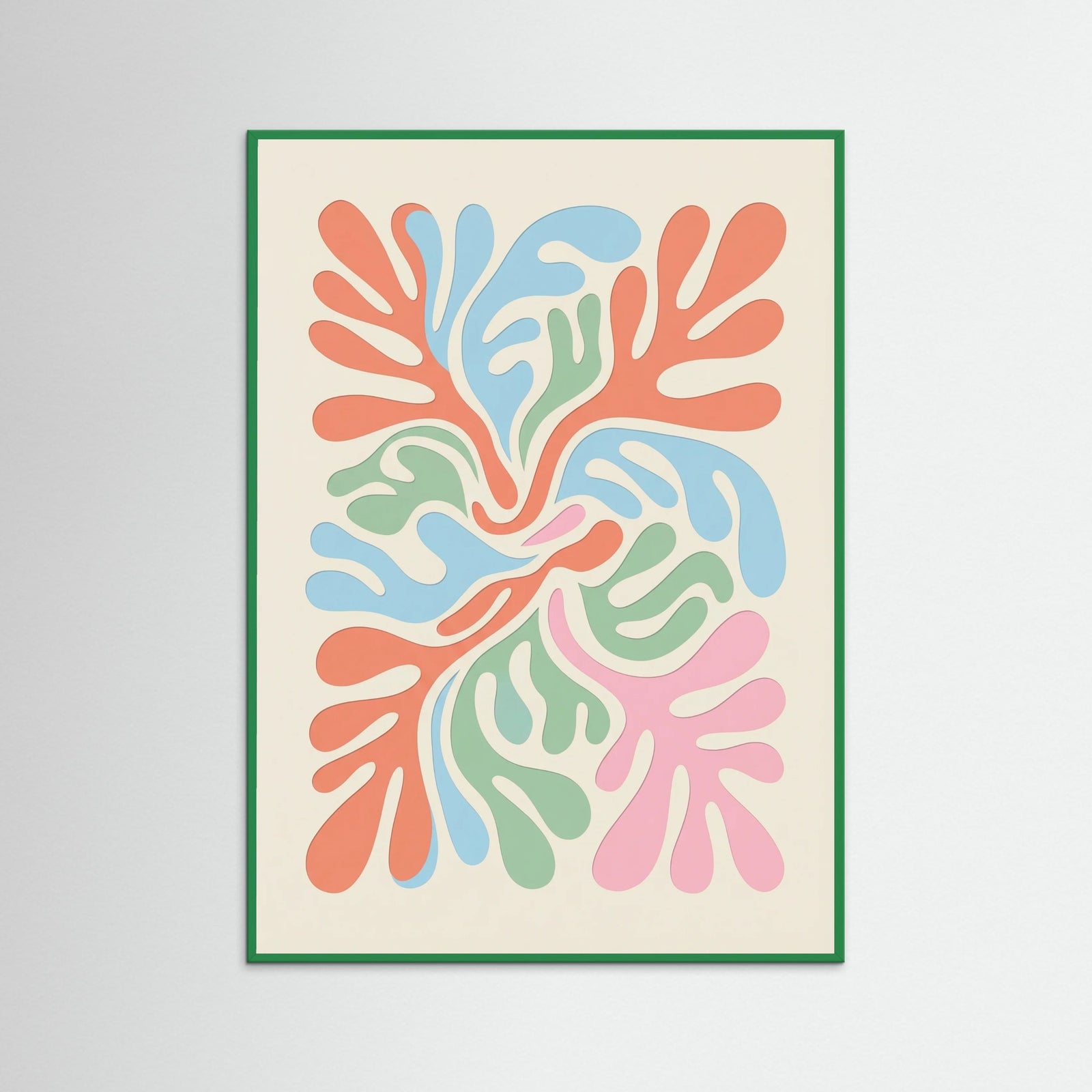 Green Wood Abstract Organic Forms