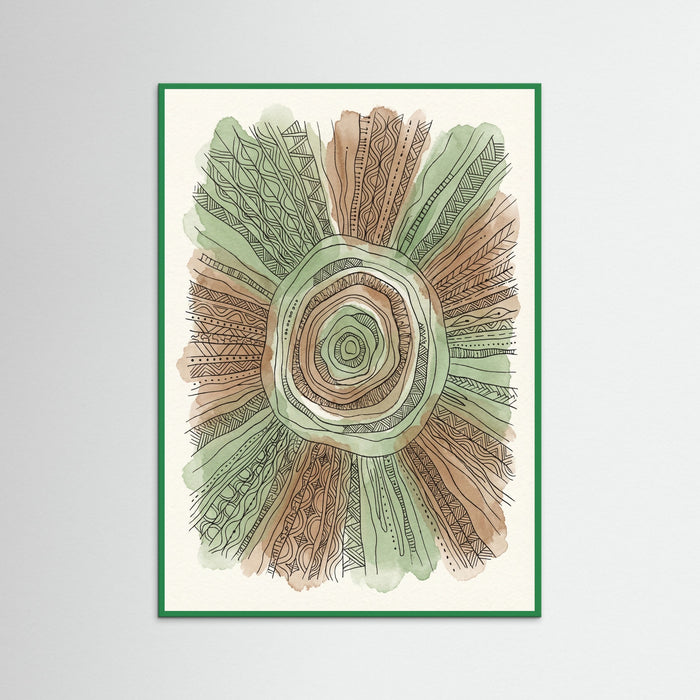 Green Wood Abstract Pattern Bands