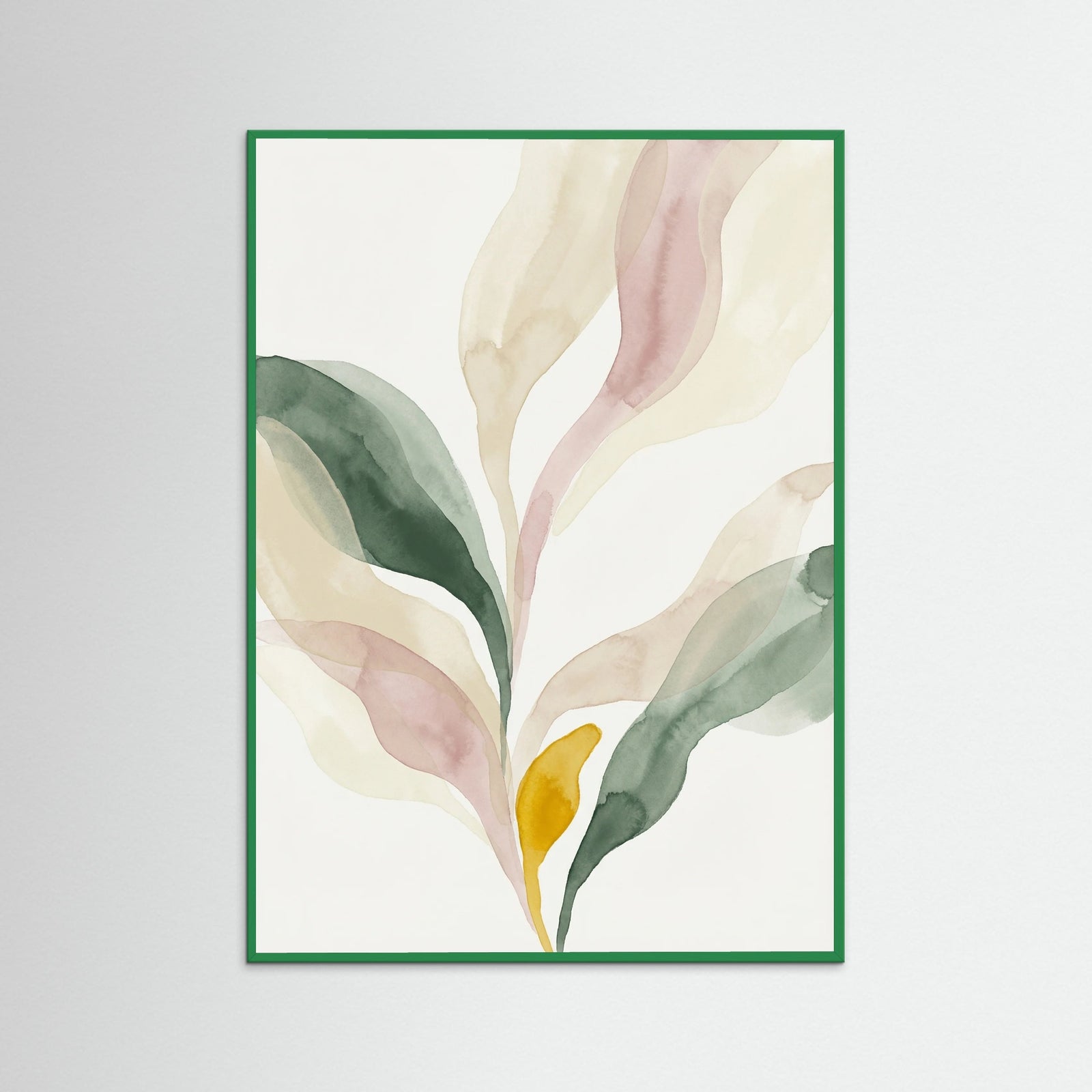 Green Wood Abstract Petal Forms