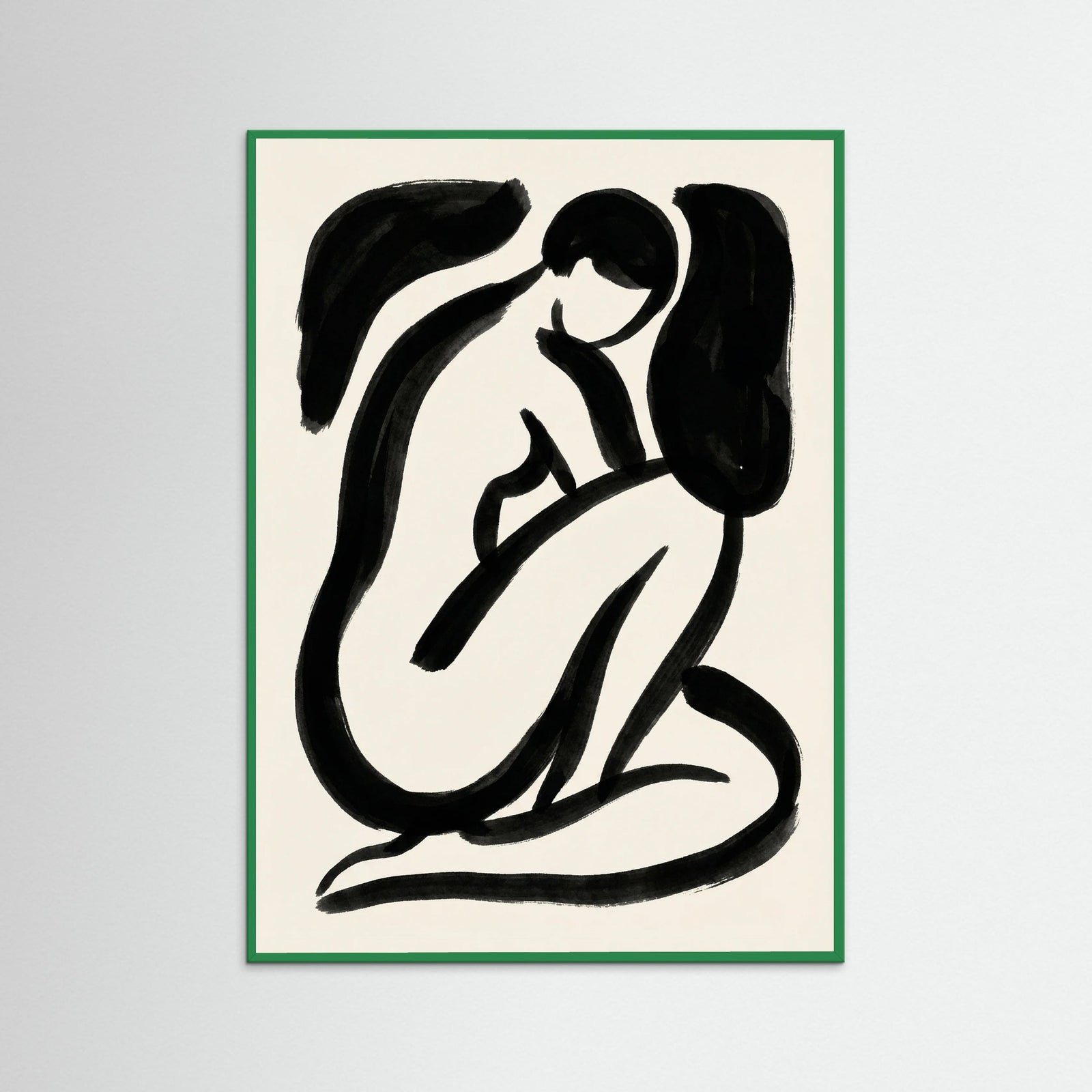 Green Wood Abstract Recline