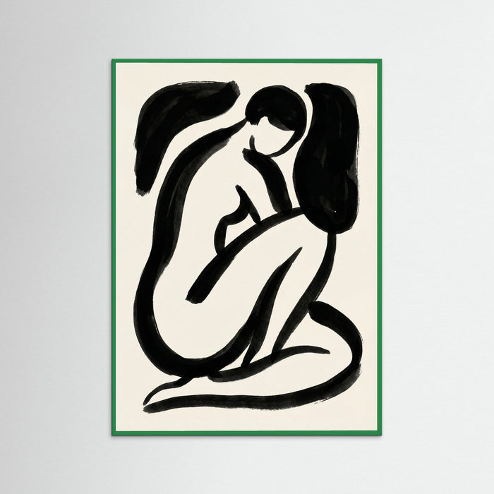 Green Wood Abstract Recline