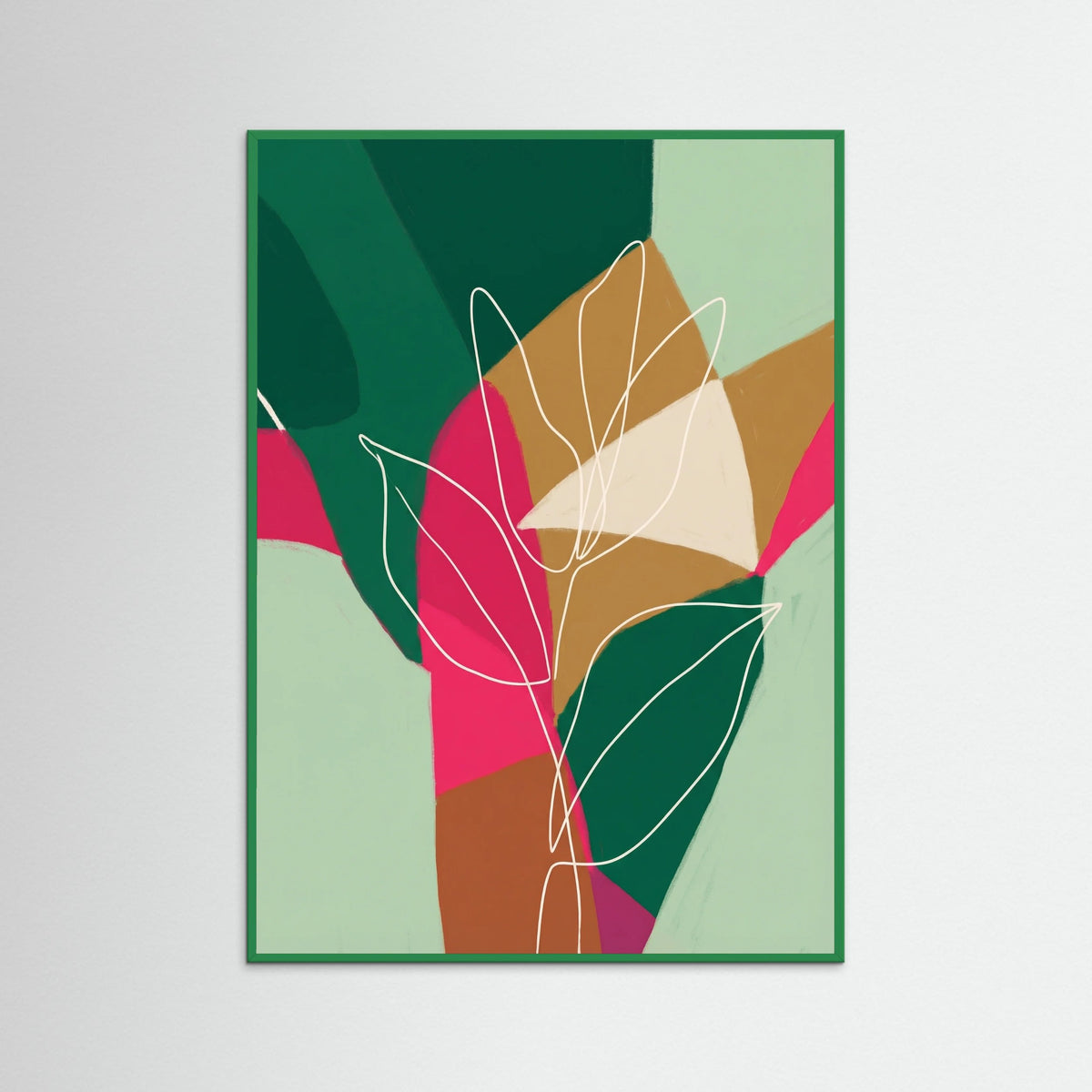 Green Wood Abstract Reflection