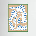 Abstract Shapes Flower Tiger print Poster – poster and art print