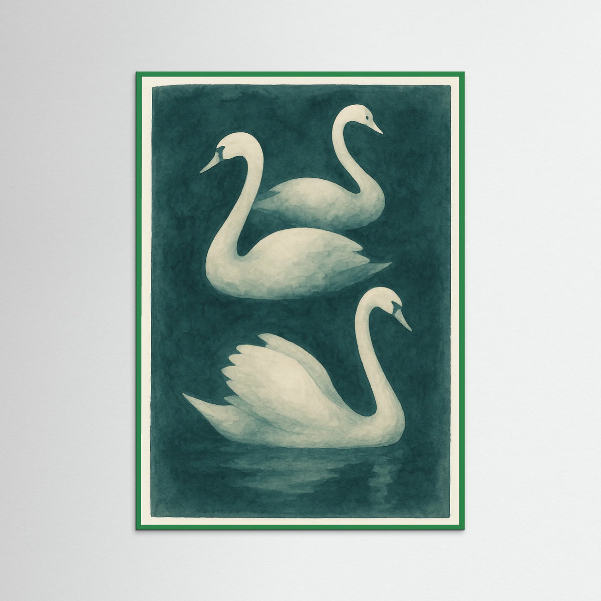 Green Wood Abstract Shapes