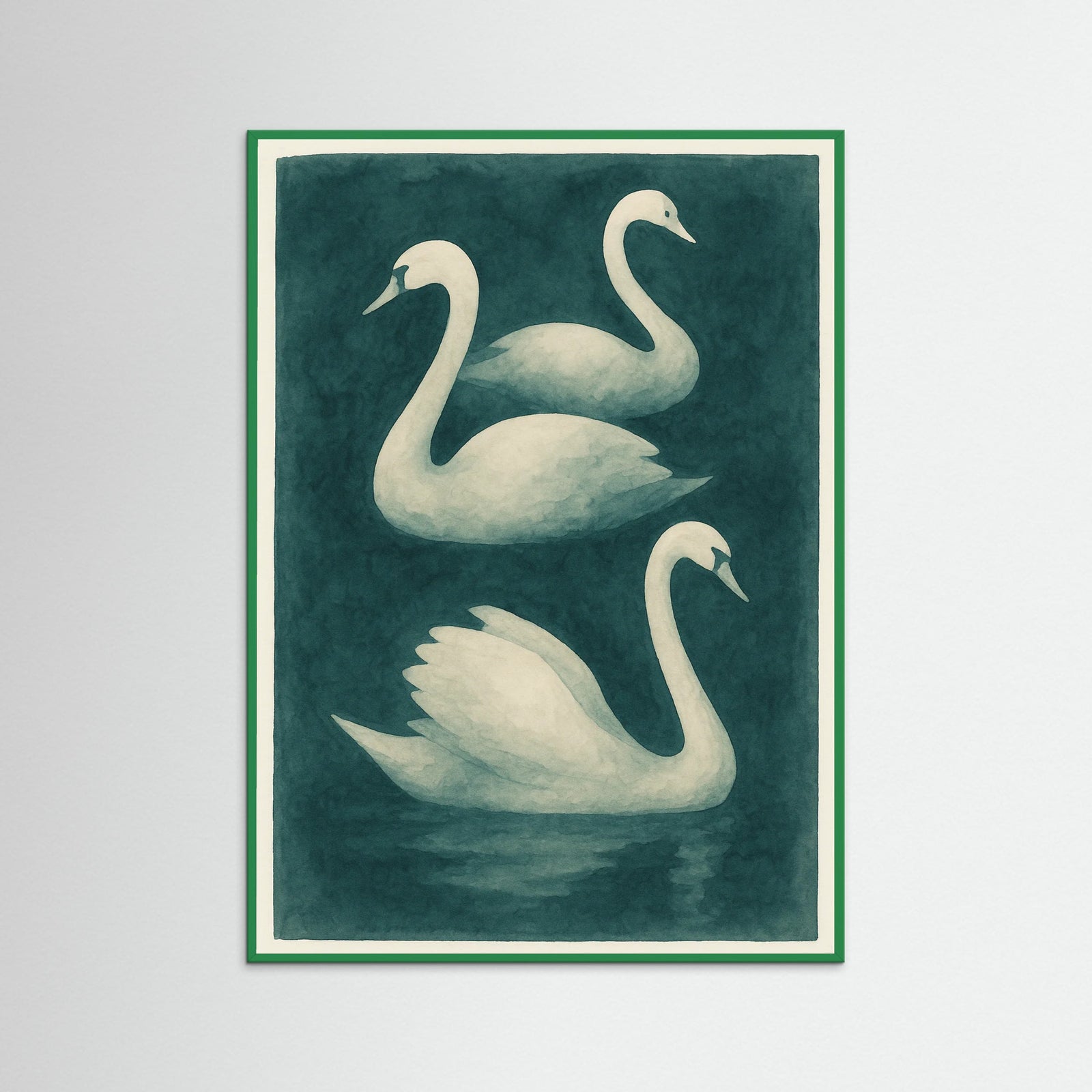 Green Wood Abstract Shapes