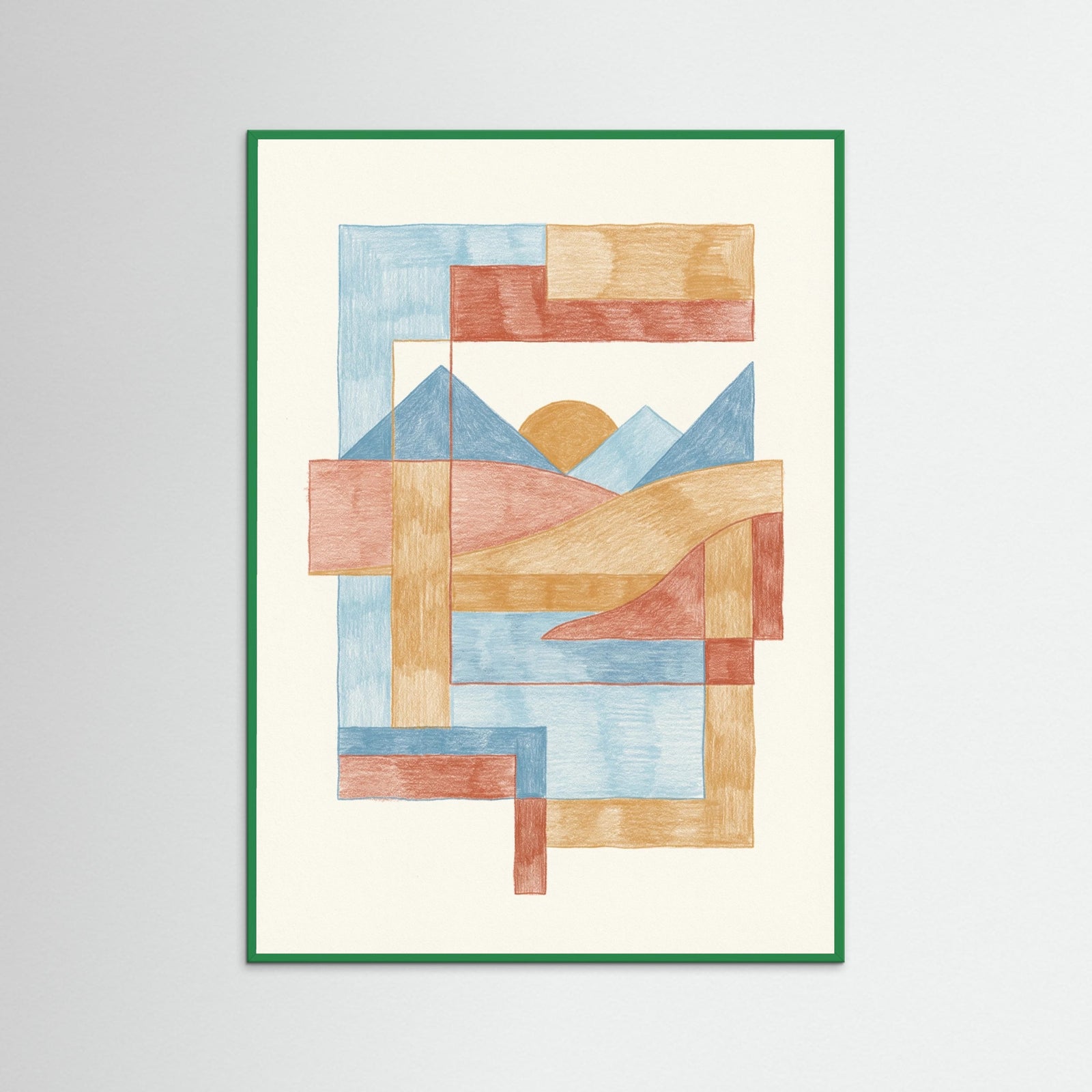 Green Wood Abstract Signals