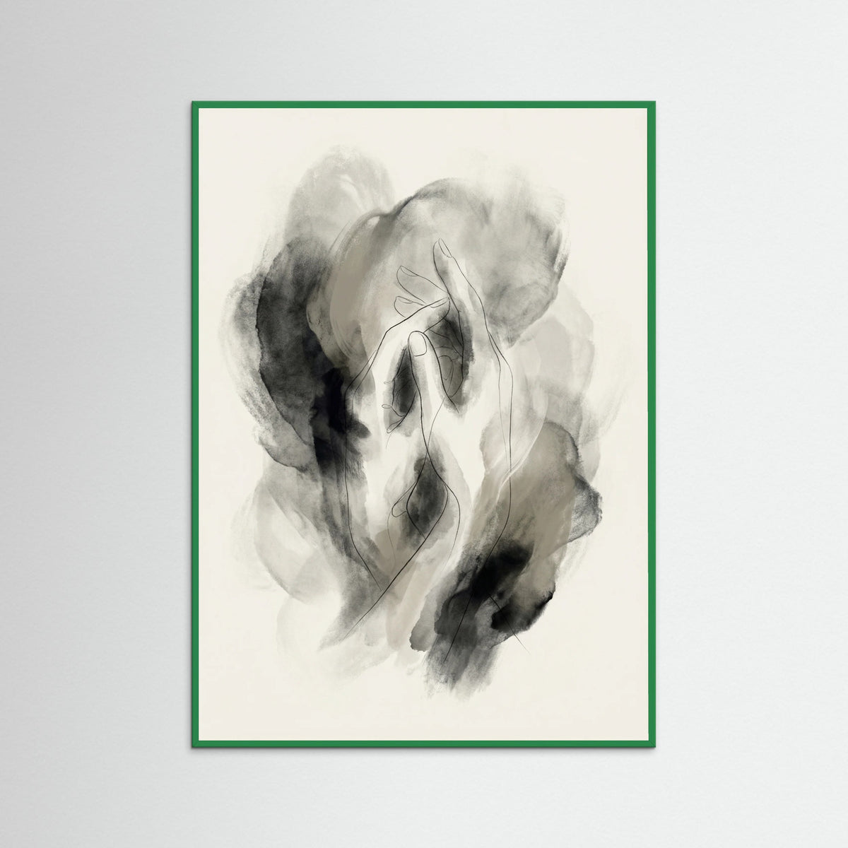 Green Wood Abstract Silhouette