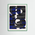 Green Wood Abstract Stripe Minimal Collage 28 Poster