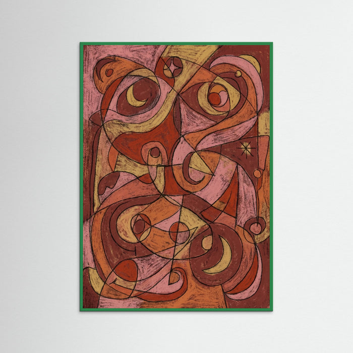 Green Wood Abstracted Figure Study