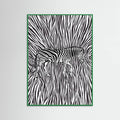 African Zebra striking camouflage -juliste – juliste ja taidepainatus