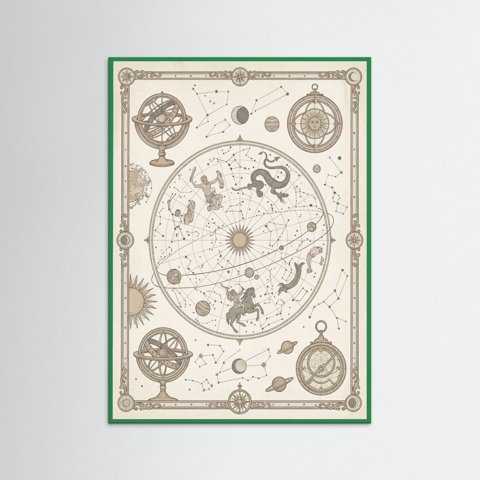 Green Wood Aged World Atlas